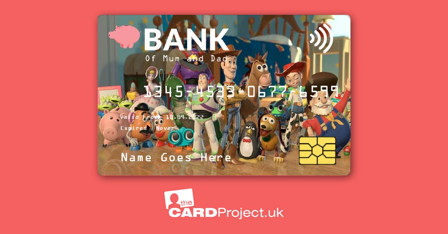 Kids Toy Story Toy Credit Card (FRONT)